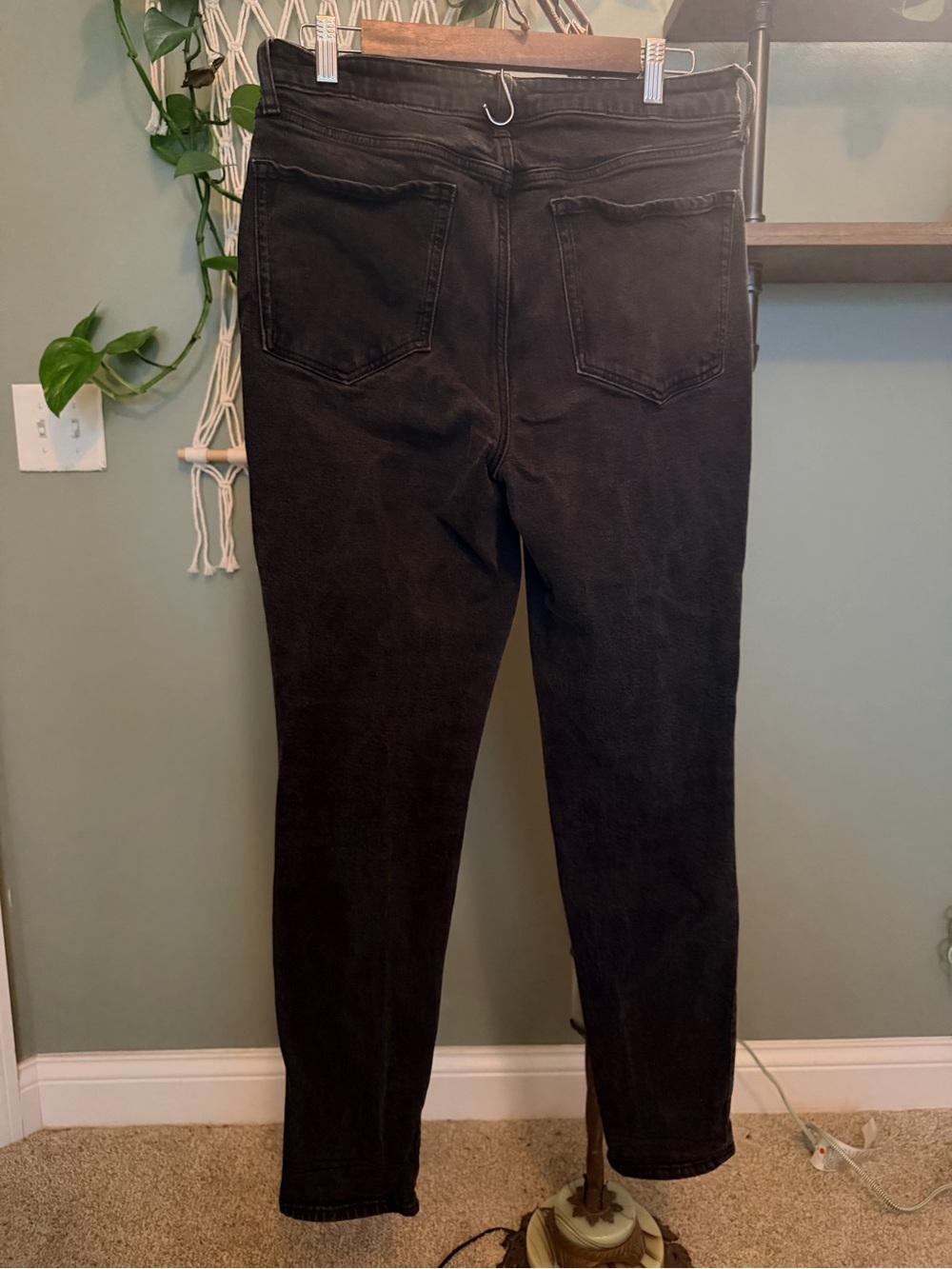 Old Navy O.G. Straight High-Rise Black Jeans Size 12 Tall